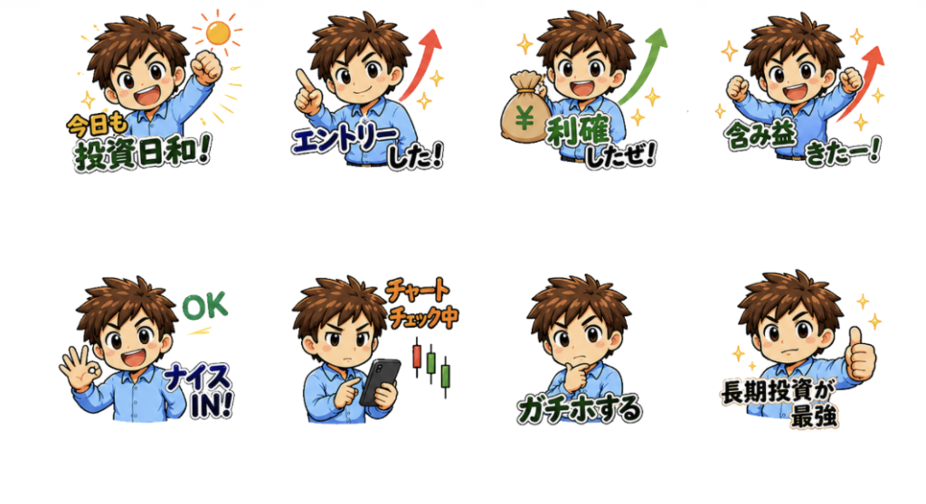 作成したLINEスタンプ一覧